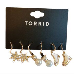 Torrid Women's Christmas Earrings 3-Pack